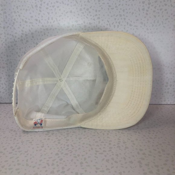 Vintage 80s 90s White Vantage Cup Senior PGA Tour Golf Snapback BallCap Dad Hat - Picture 4 of 5